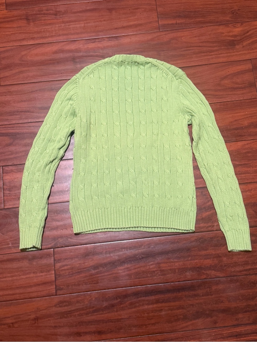 Brooks‎ Brothers Lime Green Cable Crewneck Sweater